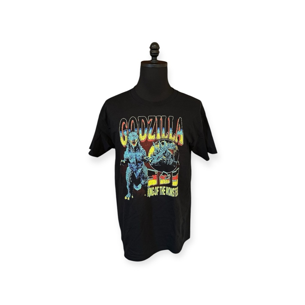 Godzilla King Of The Monster Short Sleeve Black Graphic T-shirt XL
